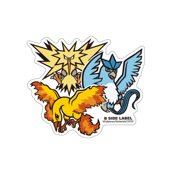 Autocollant Pokémon Electhor, Artikodin & Sulfura - B SIDE LABEL