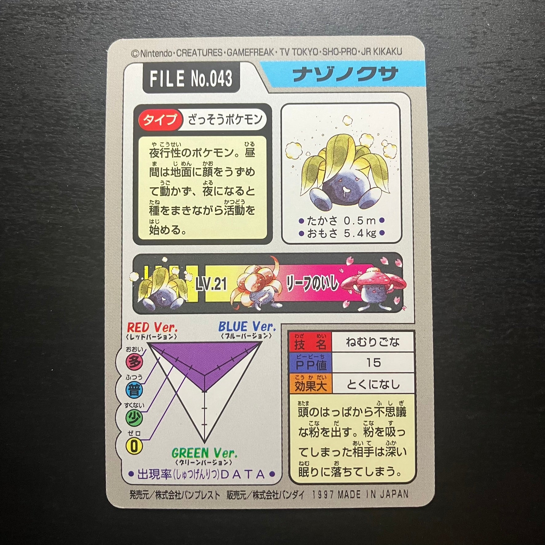 Mystherbe - Carddass Pocket Monster Moves