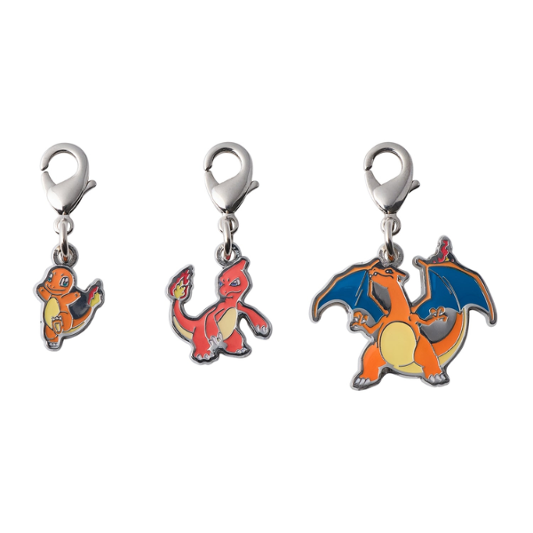 Poké Charm Salamèche, Reptincel et Dracaufeu